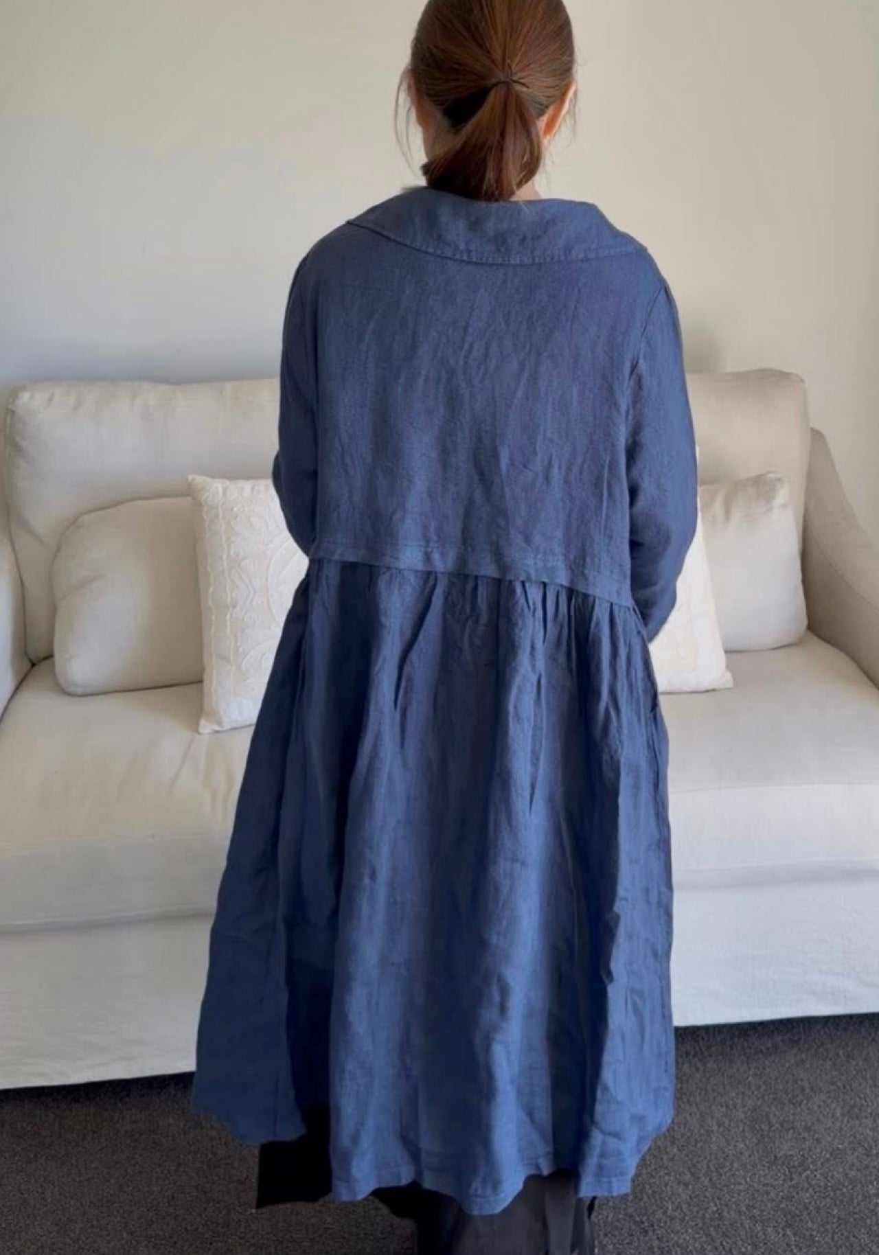 Luciana Linen Overcoat