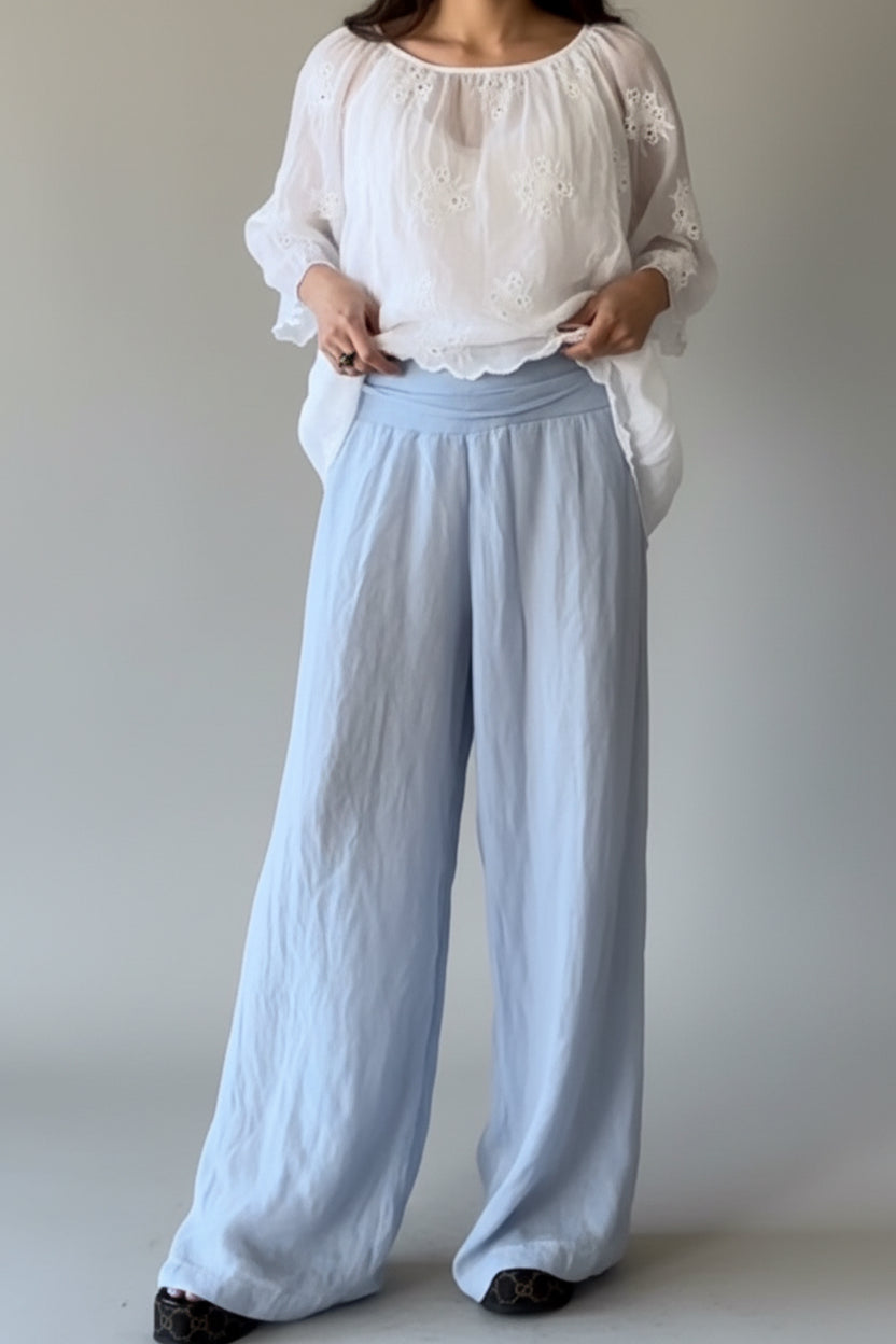 Made In Italy Odette Silk Pants