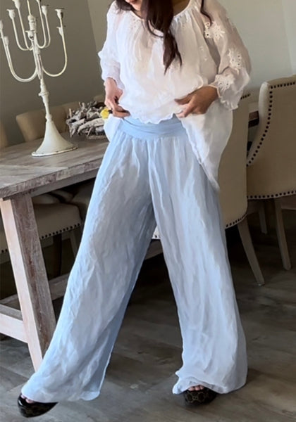 Made In Italy Odette Silk Pants