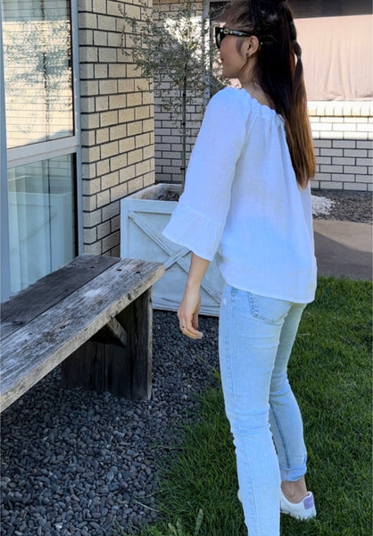 Adelina Linen Top