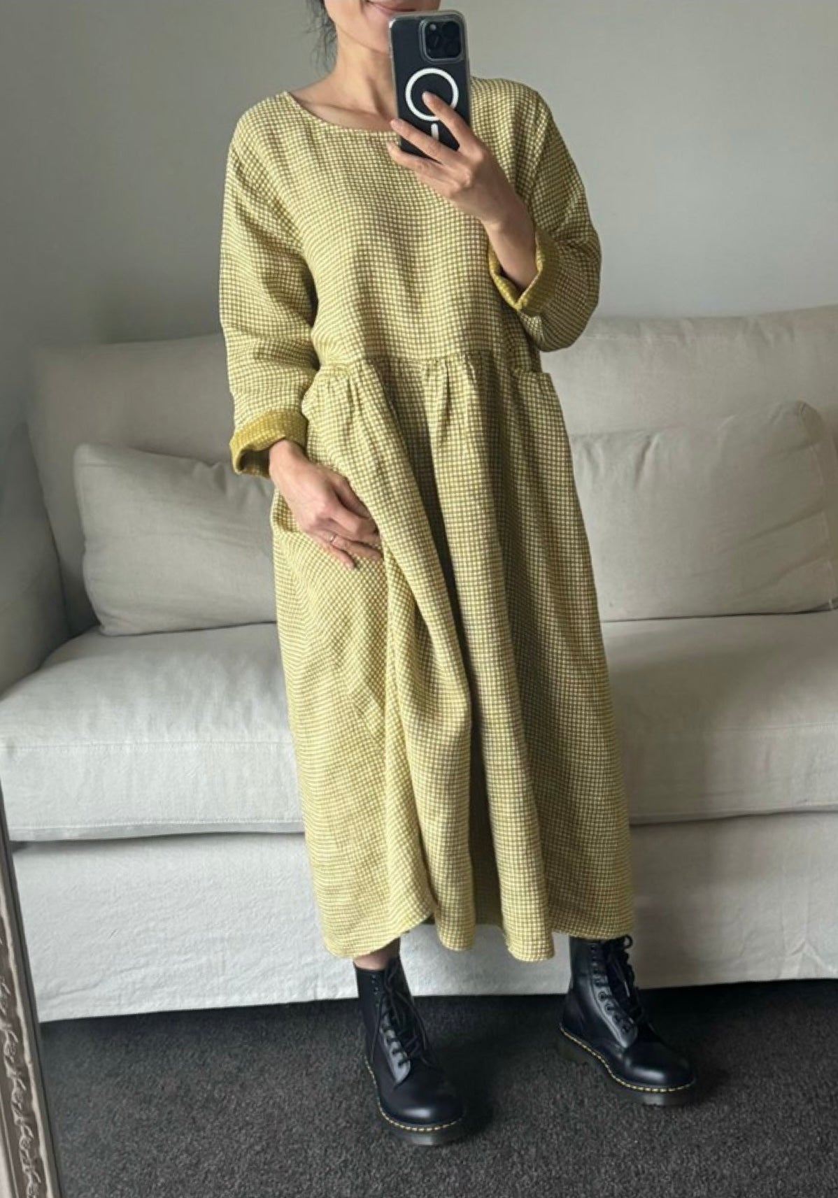 Italian Province Stephanie Check Dress