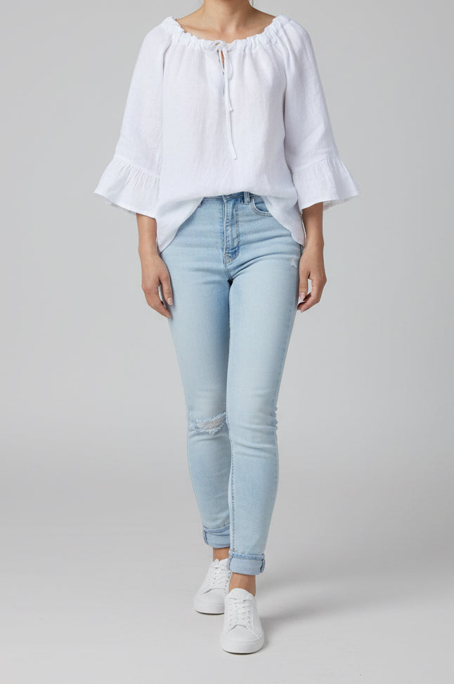Adelina Linen Top