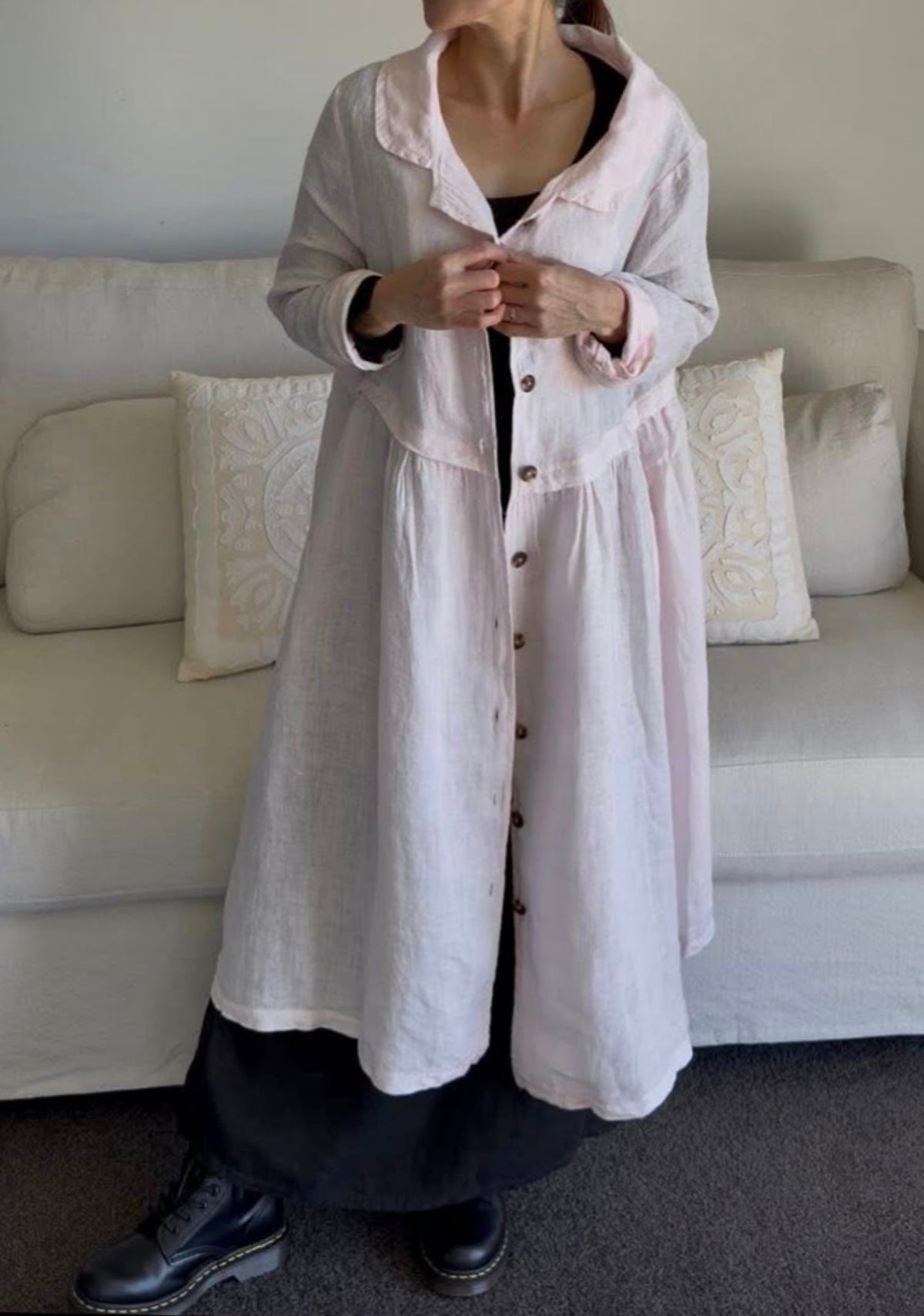Luciana Linen Overcoat