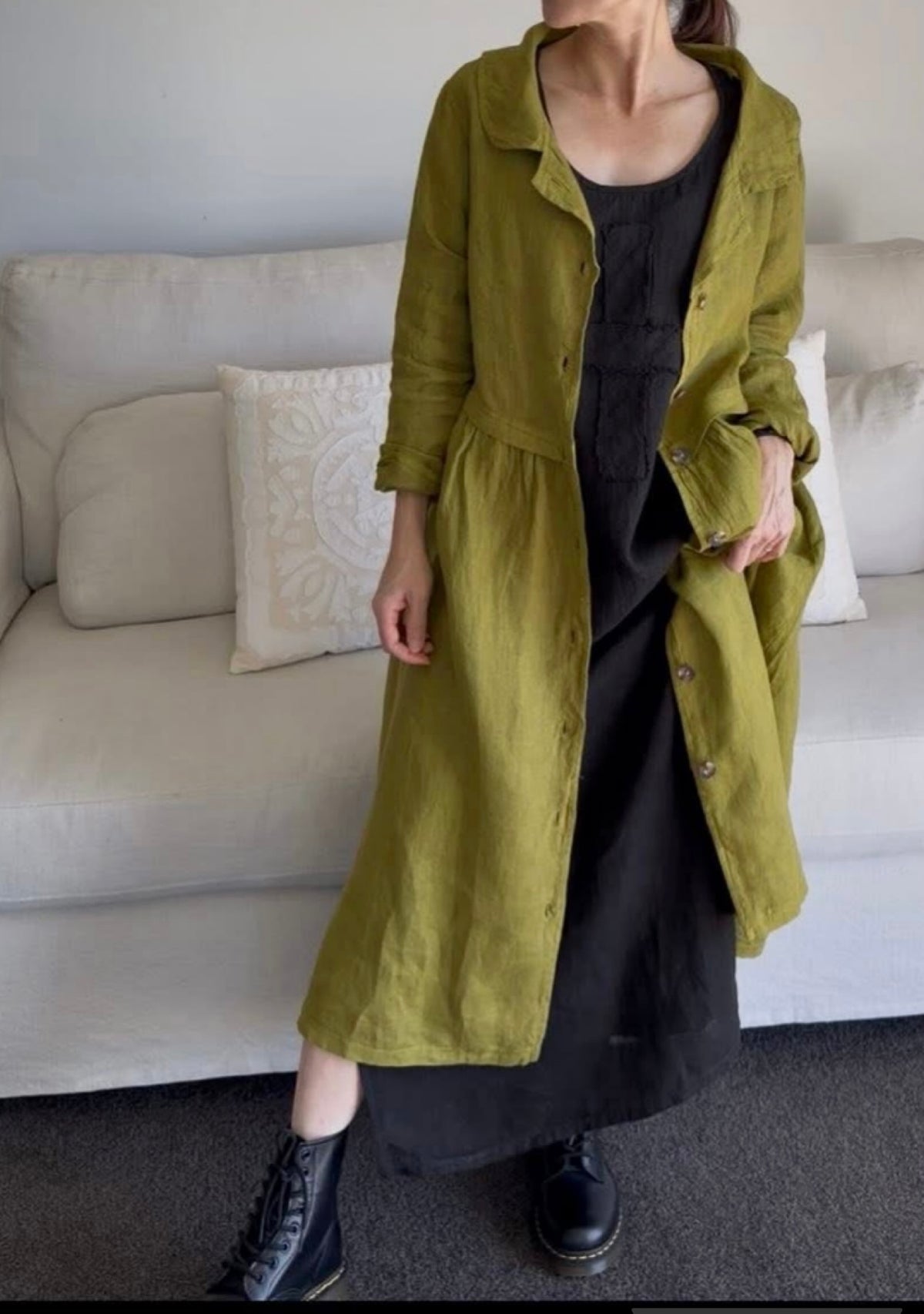Luciana Linen Overcoat