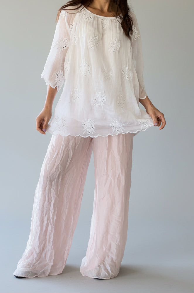 Made In Italy Odette Silk Pants