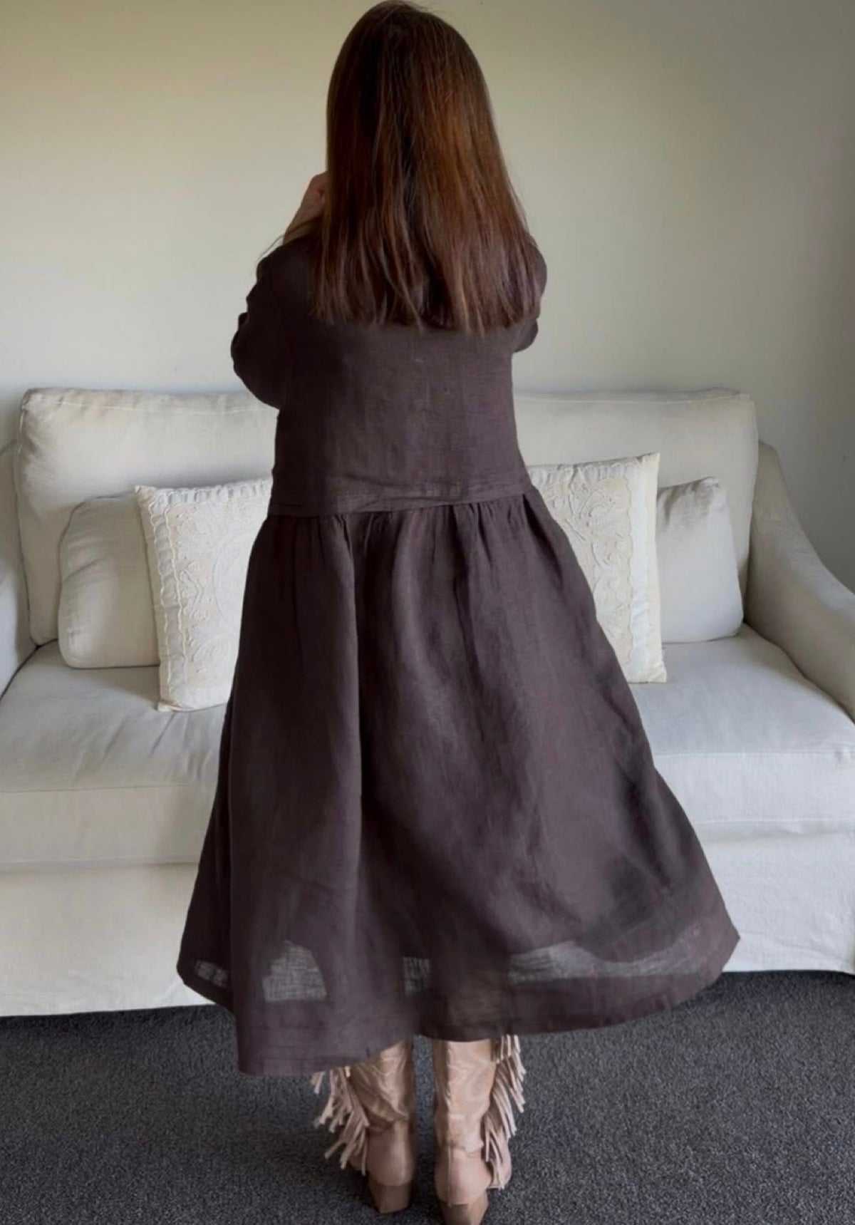 Luciana Linen Overcoat