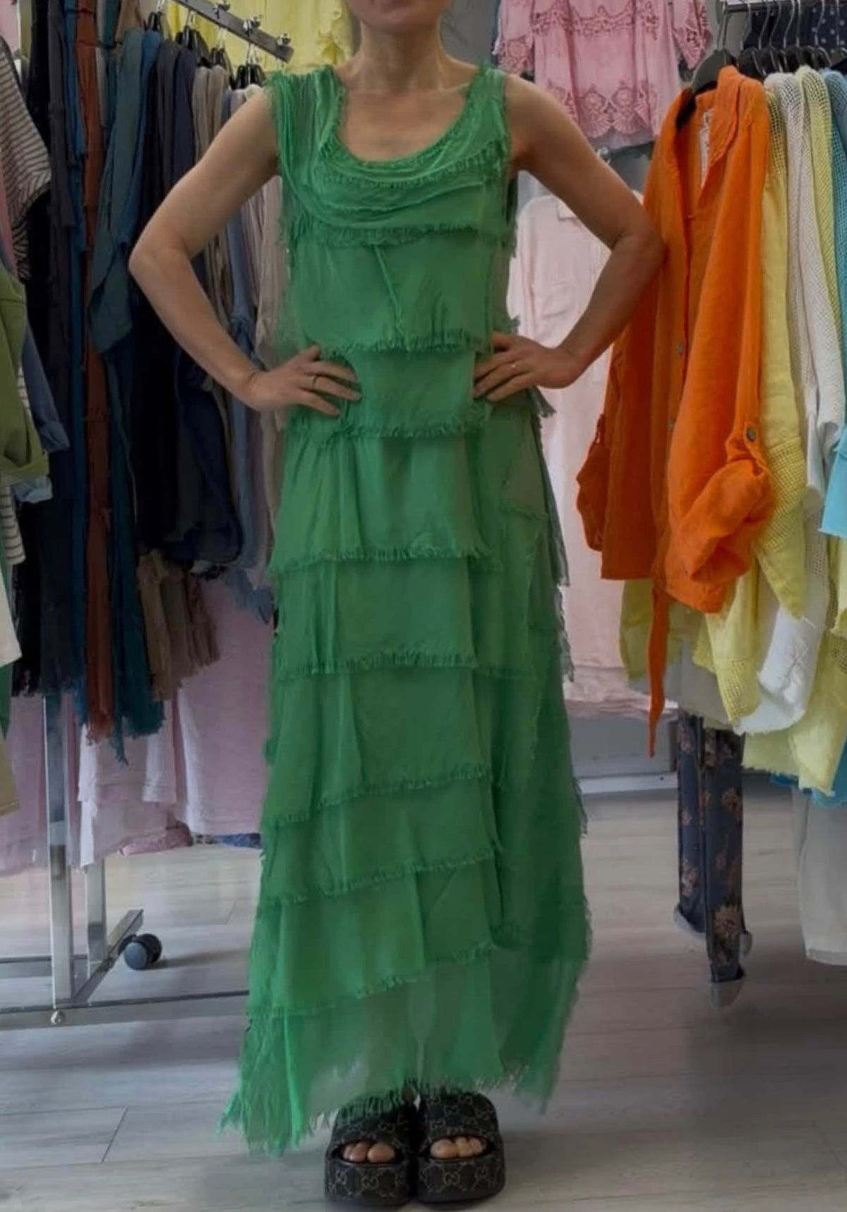 Made In Italy Elisa Silk Dress