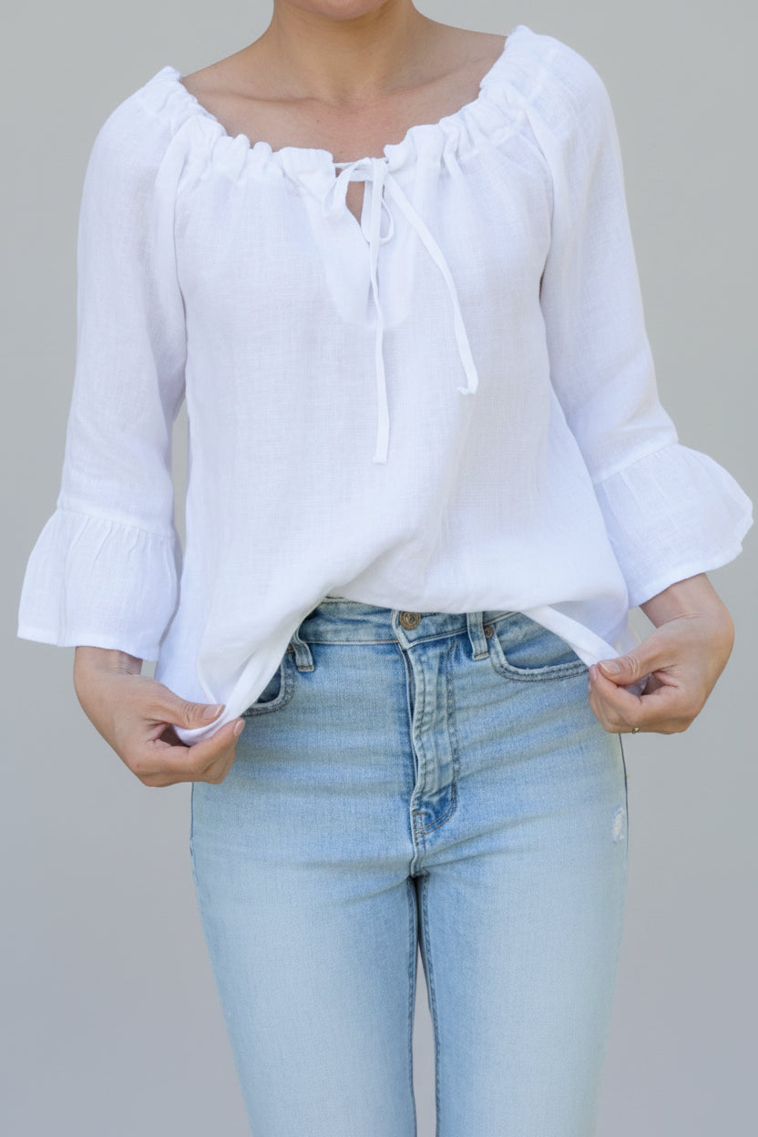 Adelina Linen Top