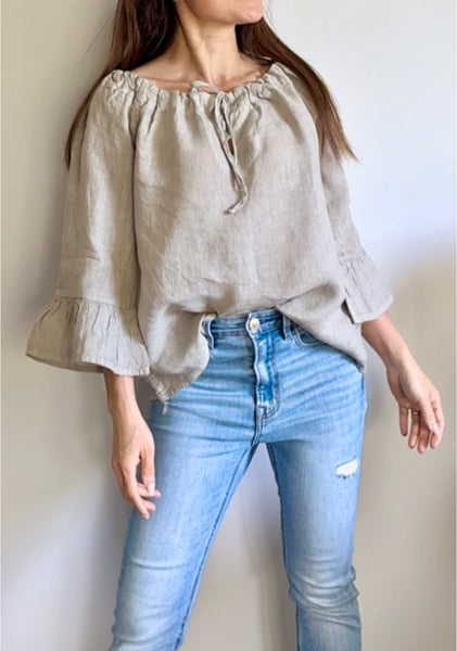 Adelina Linen Top