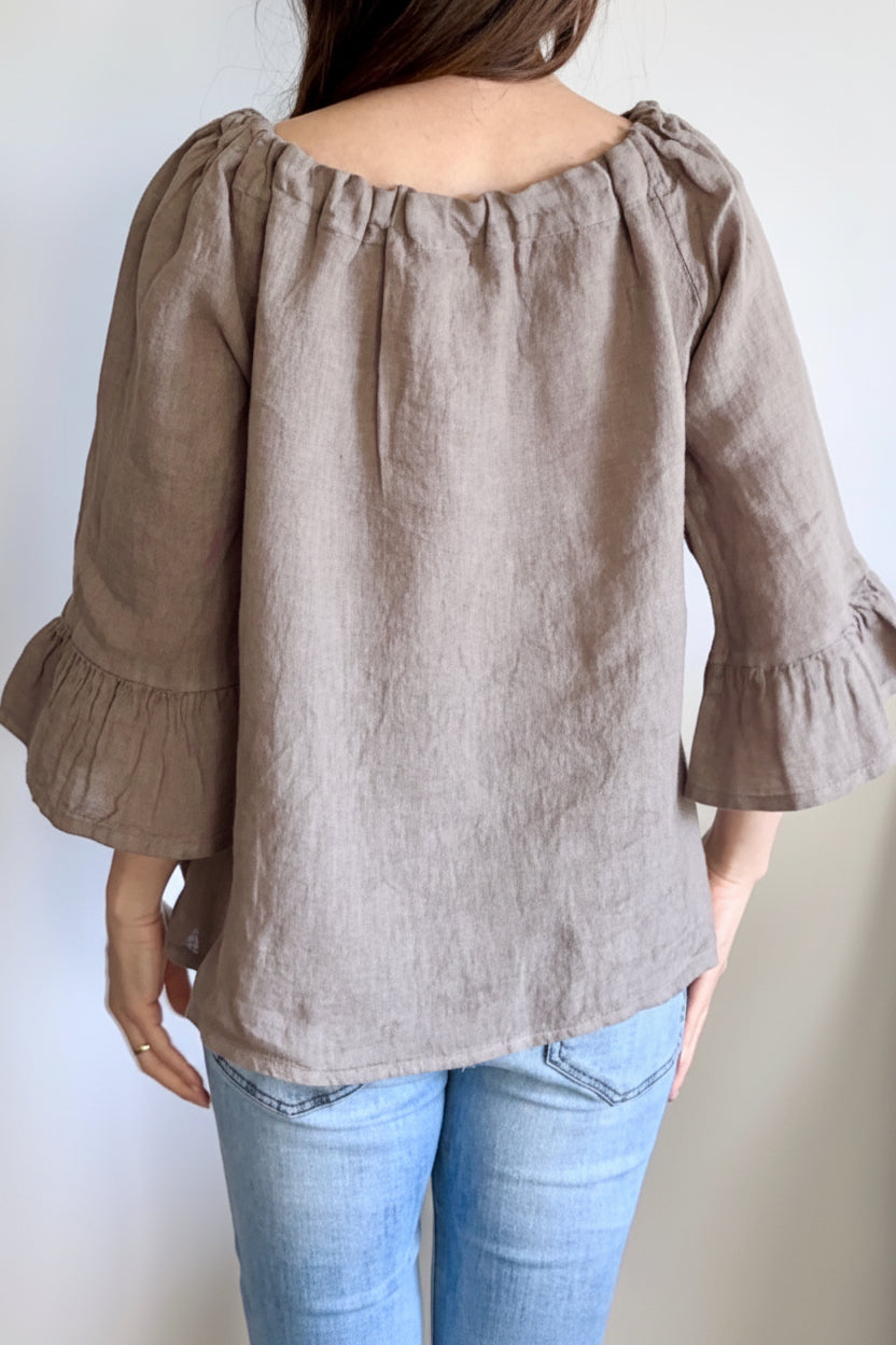 Adelina Linen Top
