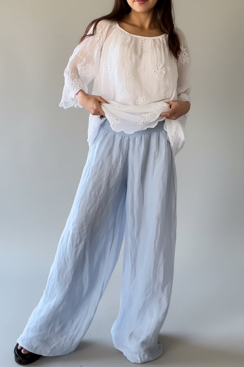 Made In Italy Odette Silk Pants
