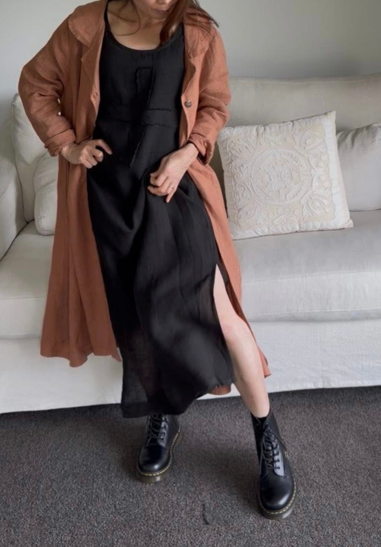 Luciana Linen Overcoat