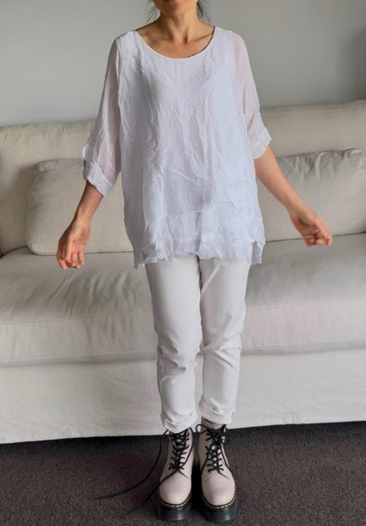 Made in Italy Lavinia Silk Top