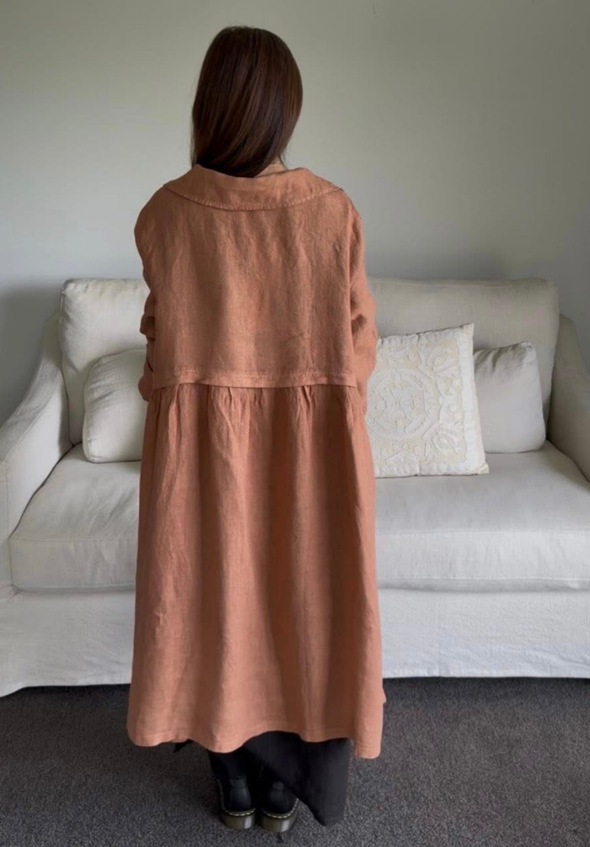 Luciana Linen Overcoat