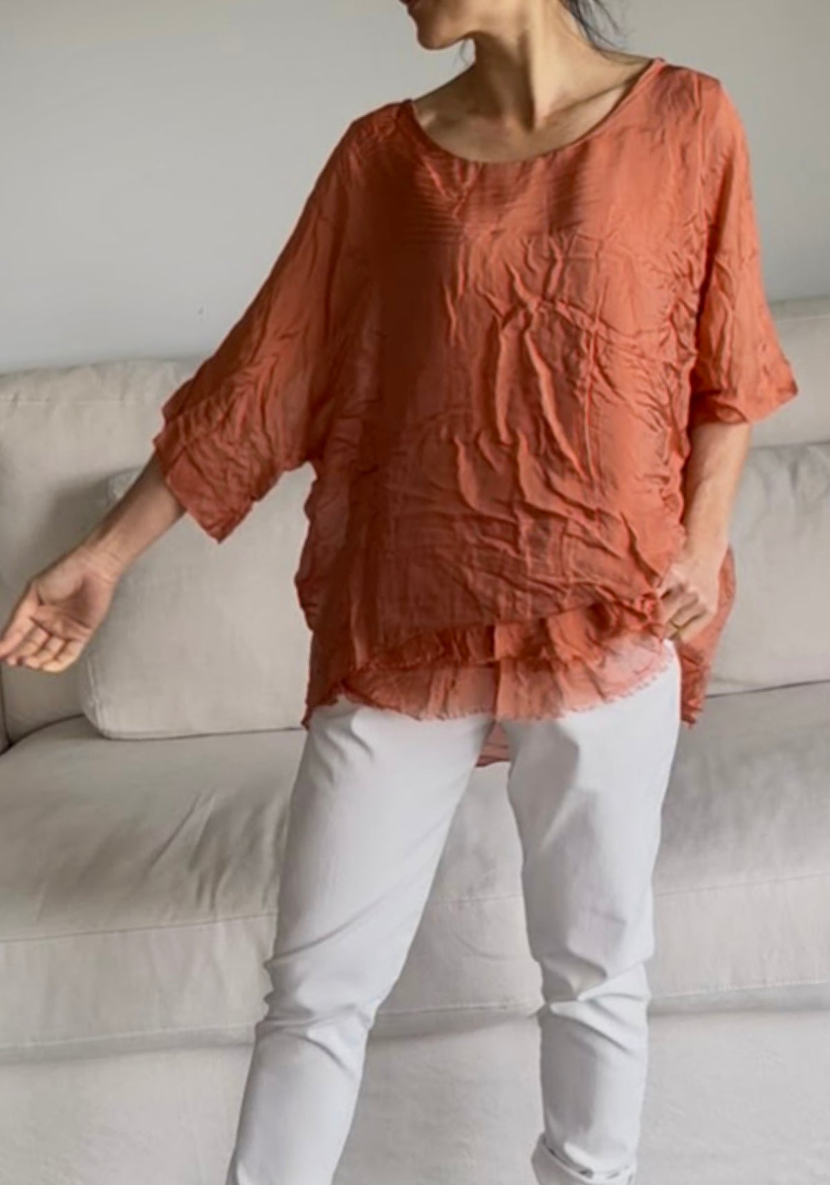 Made in Italy Lavinia Silk Top
