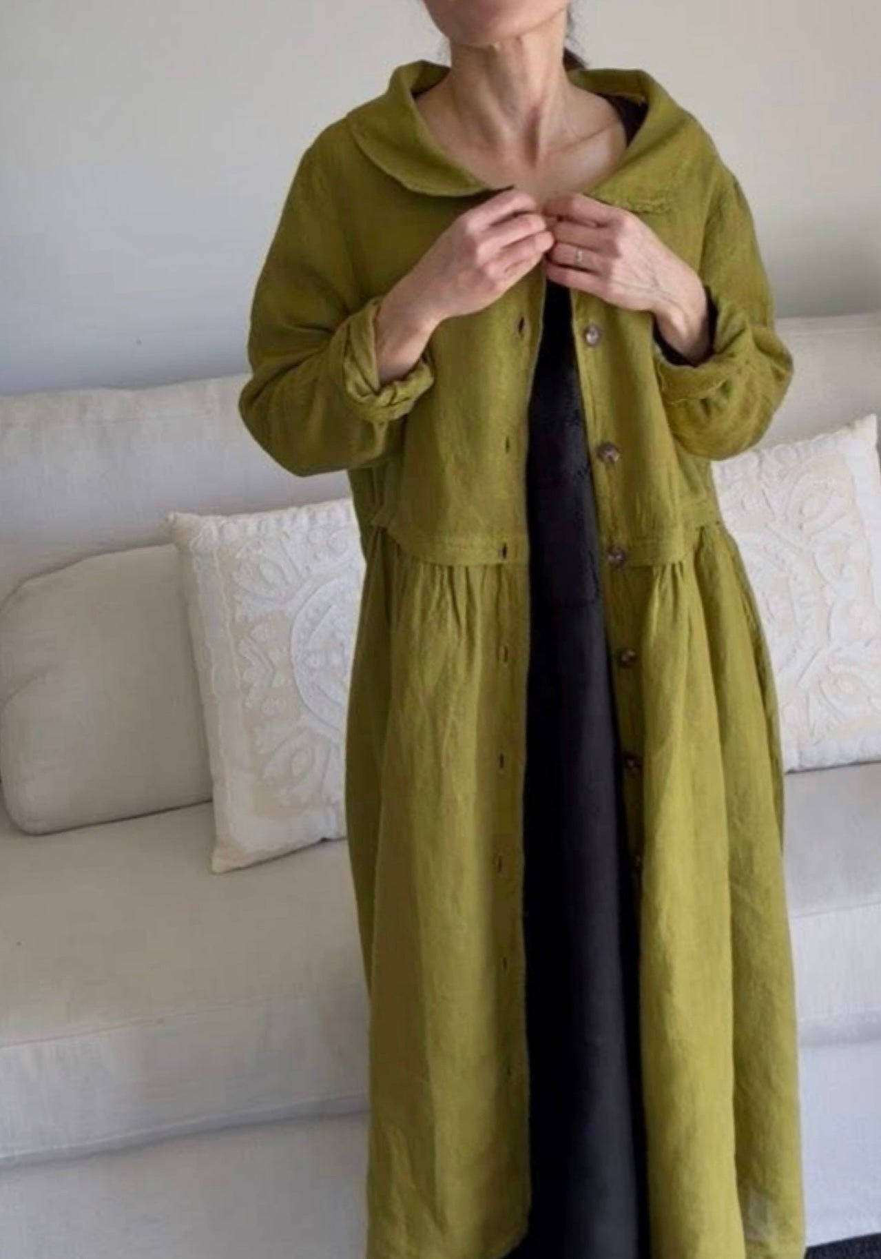 Luciana Linen Overcoat