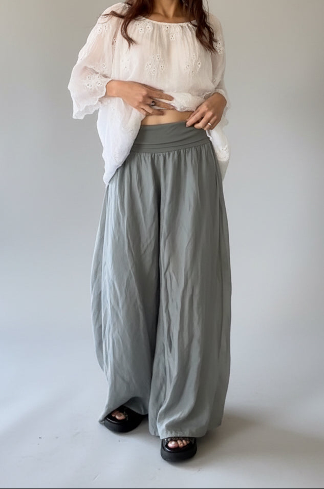 Made In Italy Odette Silk Pants