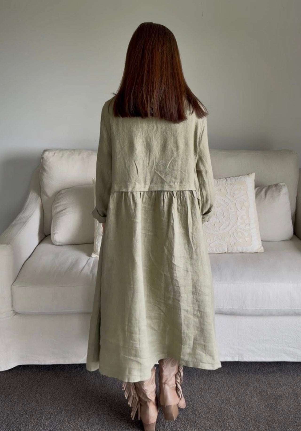 Luciana Linen Overcoat