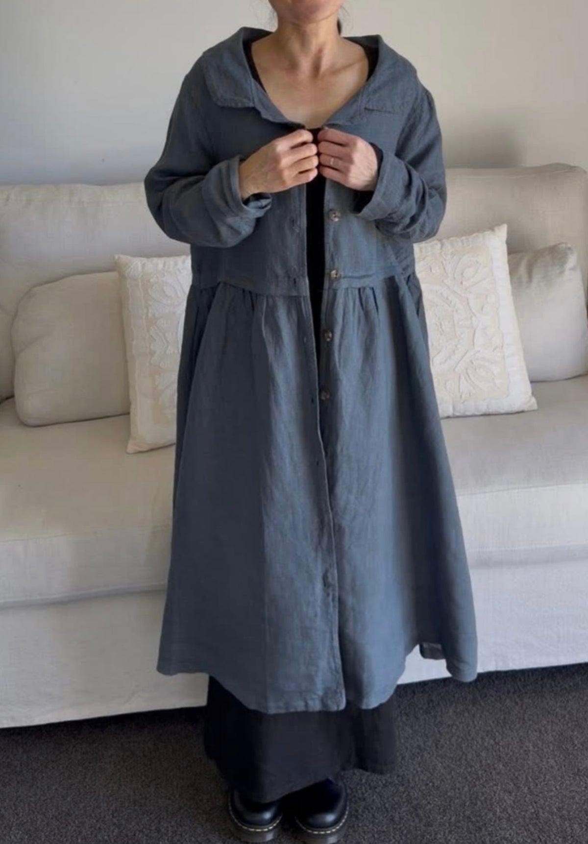 Luciana Linen Overcoat