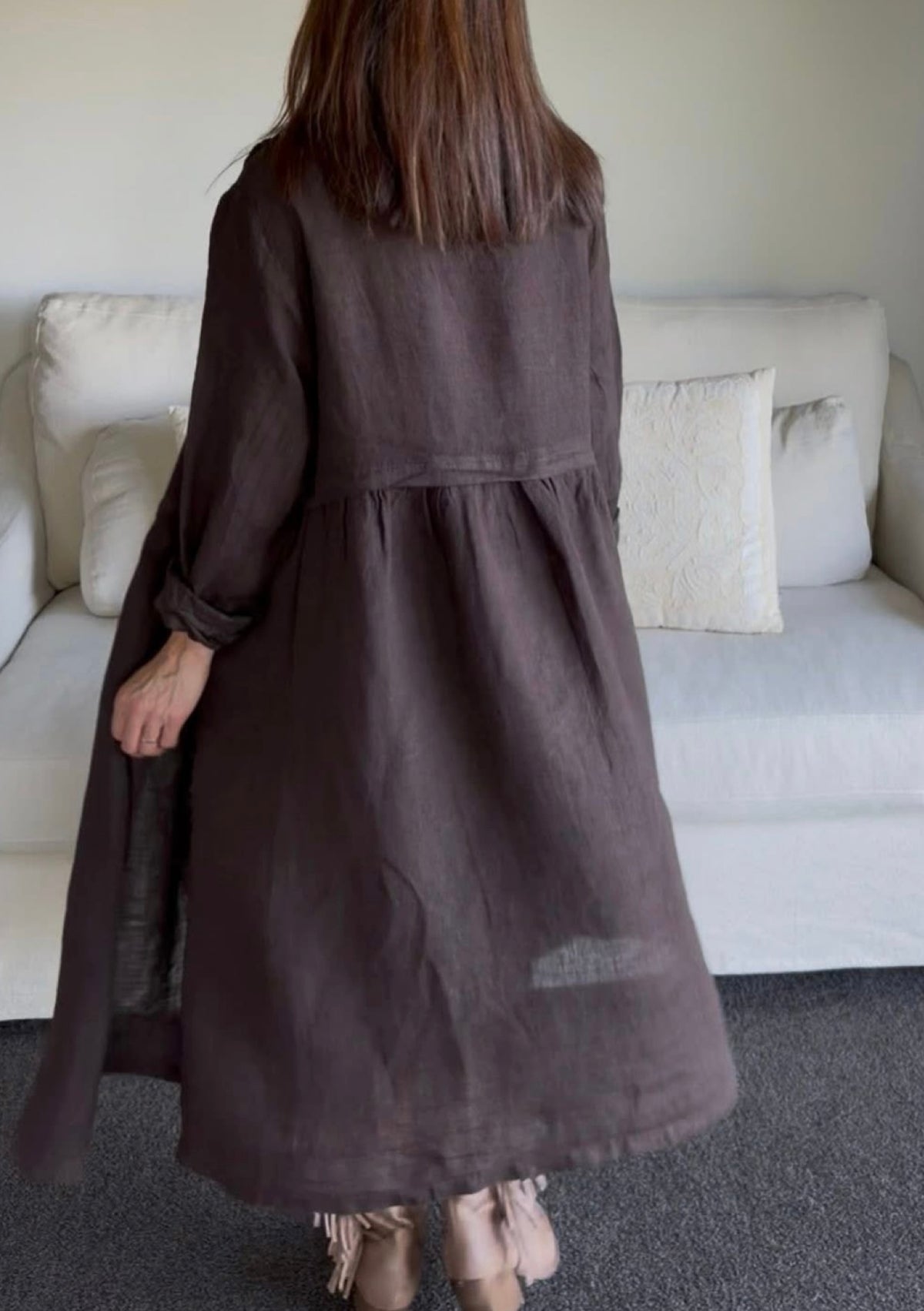 Luciana Linen Overcoat