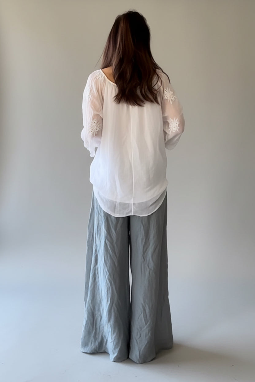 Made In Italy Odette Silk Pants