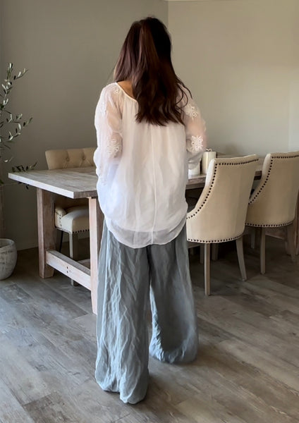 Made In Italy Odette Silk Pants