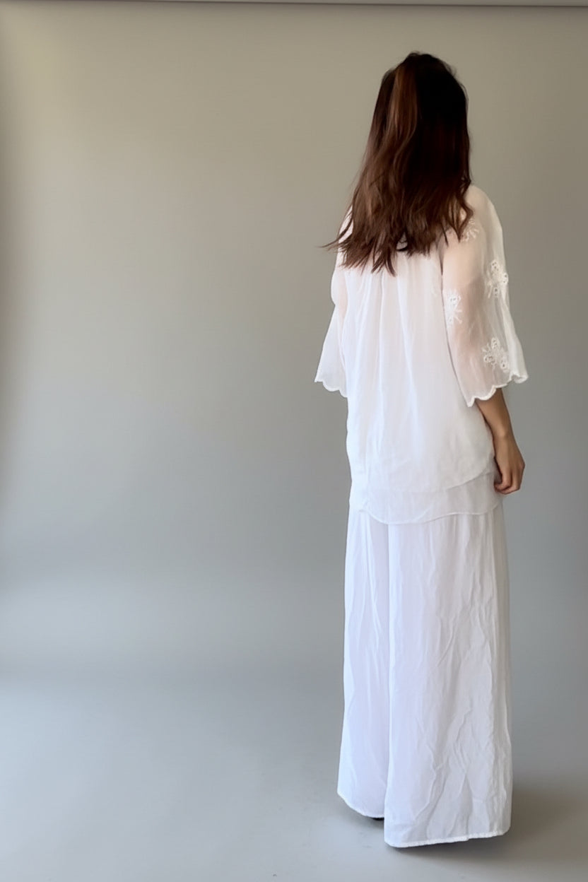 Made In Italy Odette Silk Pants
