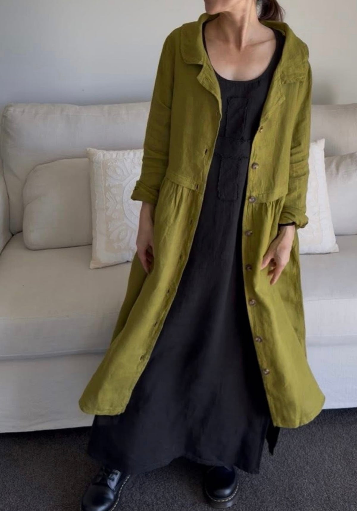Luciana Linen Overcoat