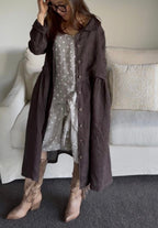 Luciana Linen Overcoat
