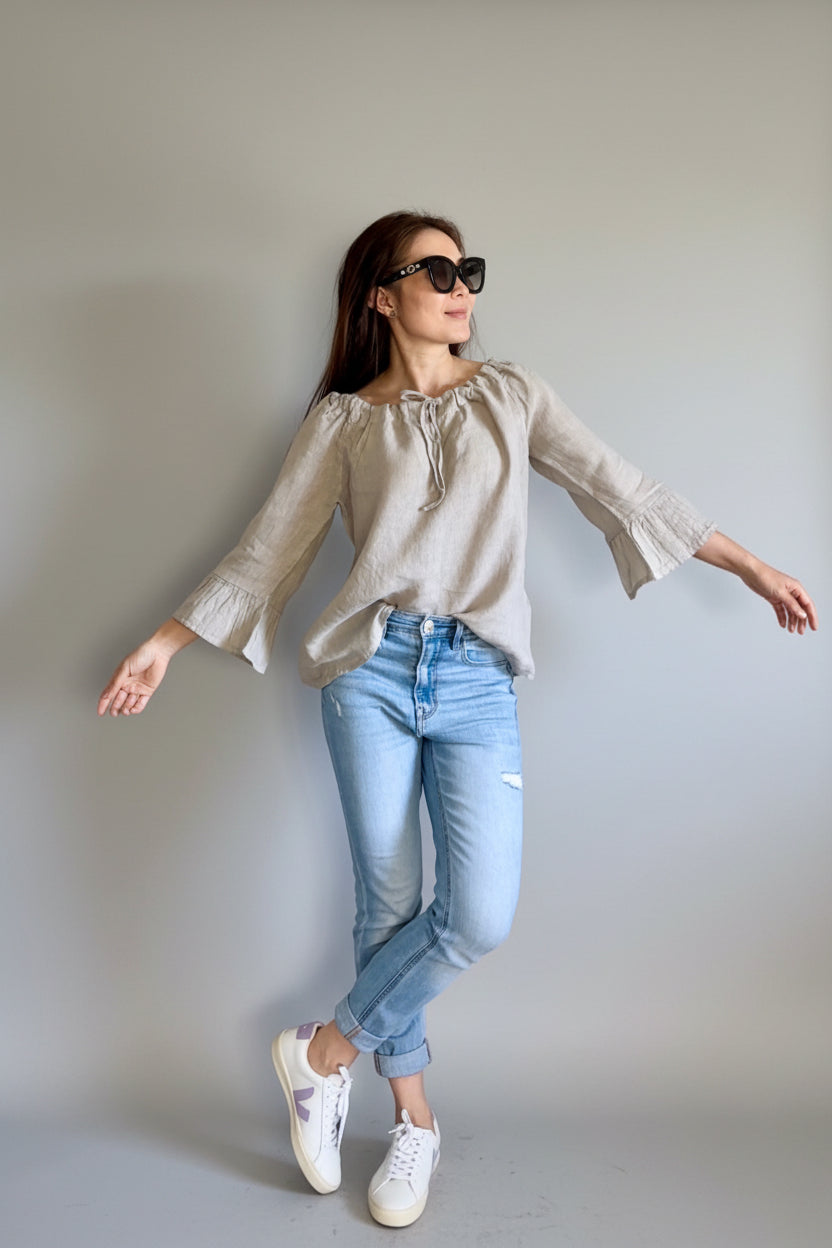 Adelina Linen Top