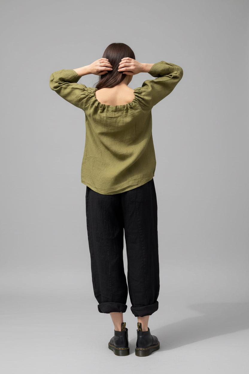Adelina Linen Top