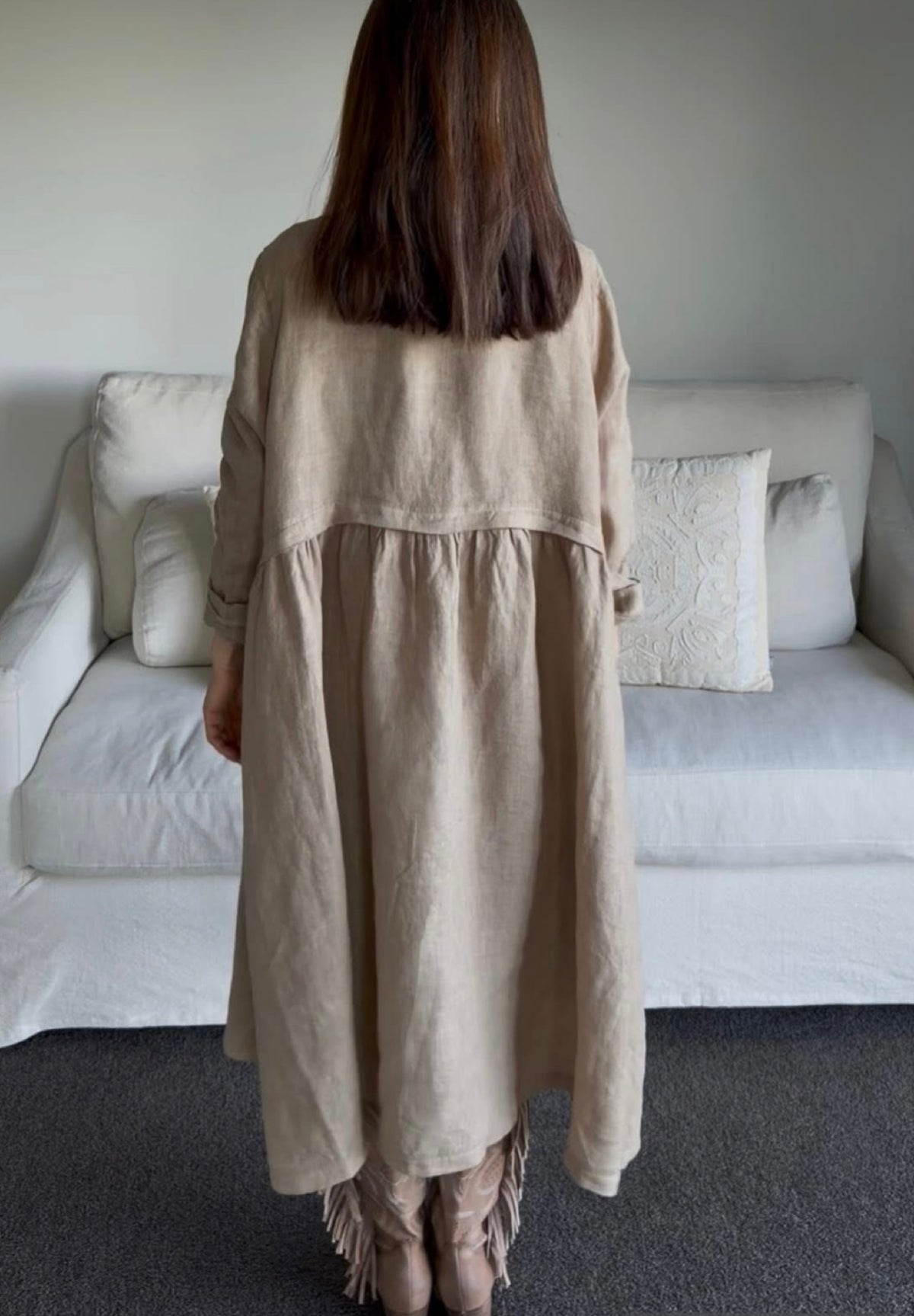 Luciana Linen Overcoat