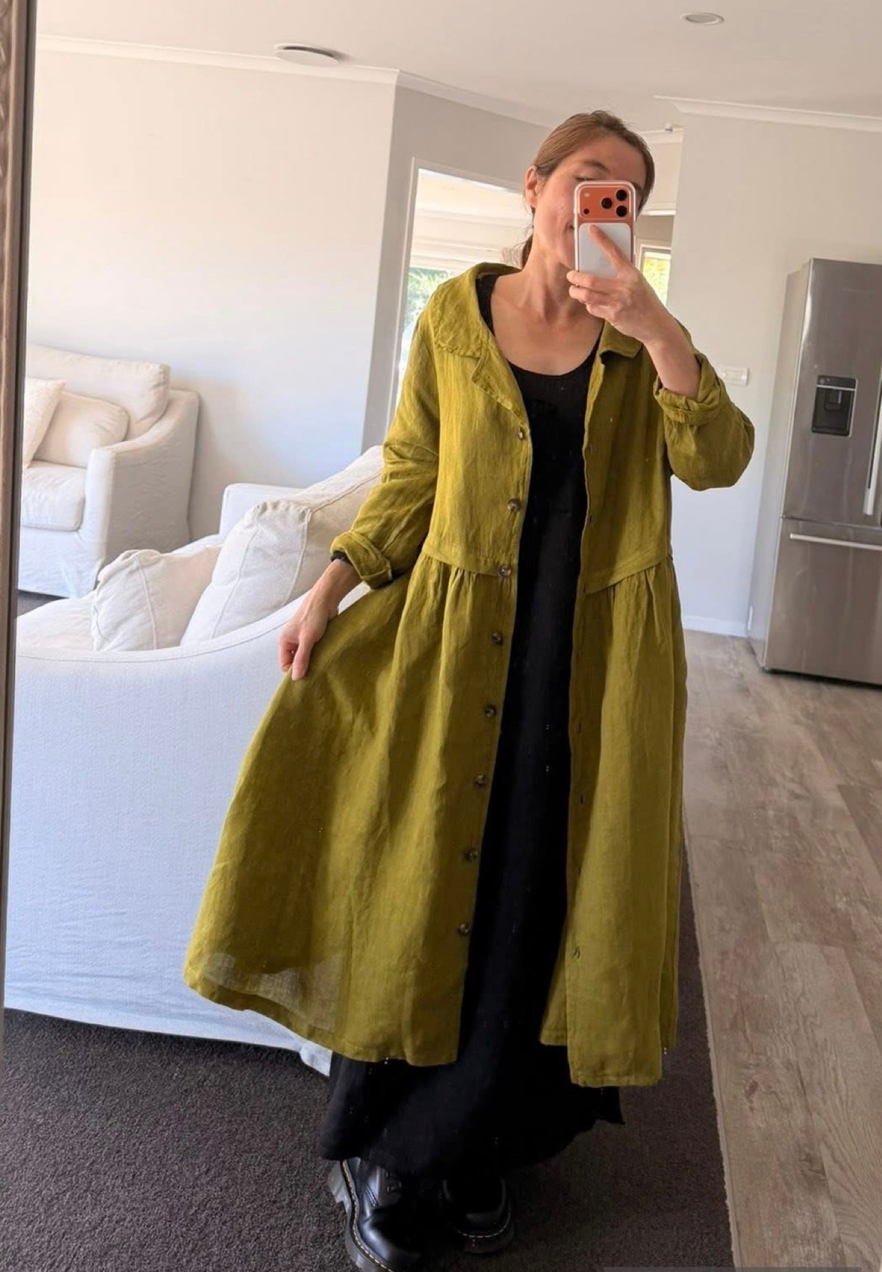 Luciana Linen Overcoat