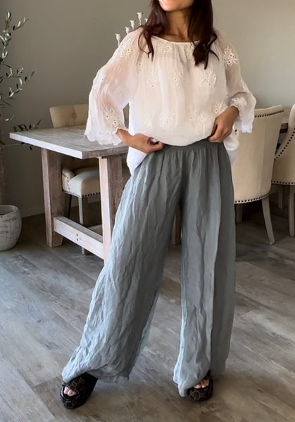 Made In Italy Odette Silk Pants