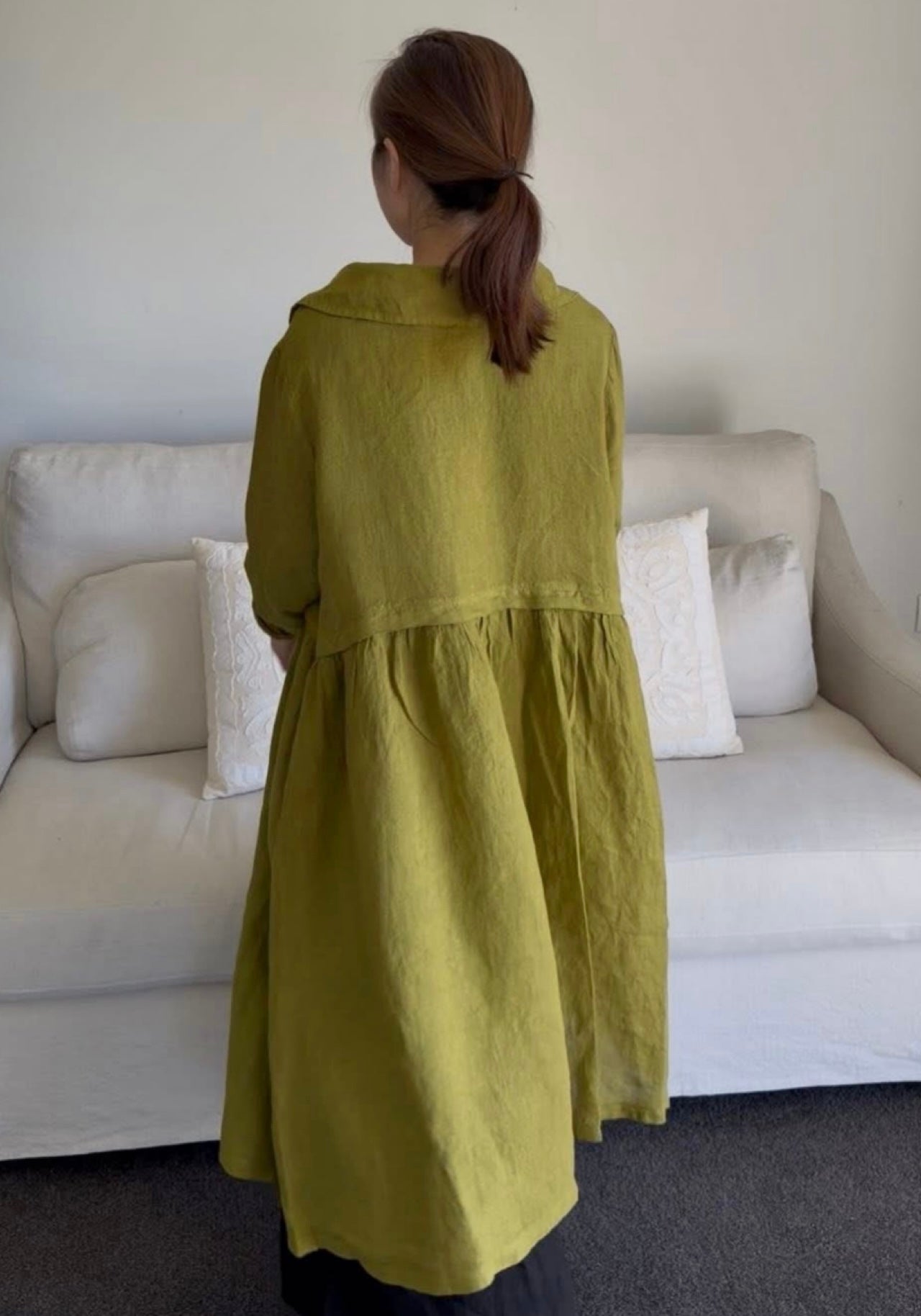Luciana Linen Overcoat