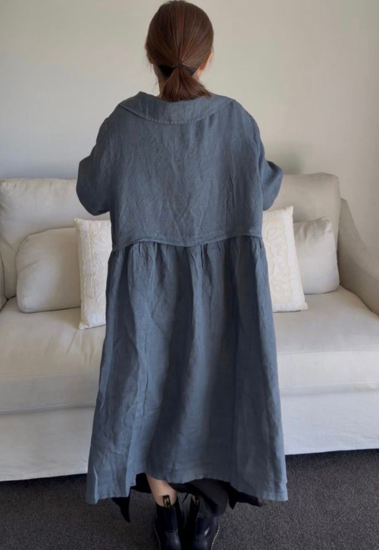 Luciana Linen Overcoat