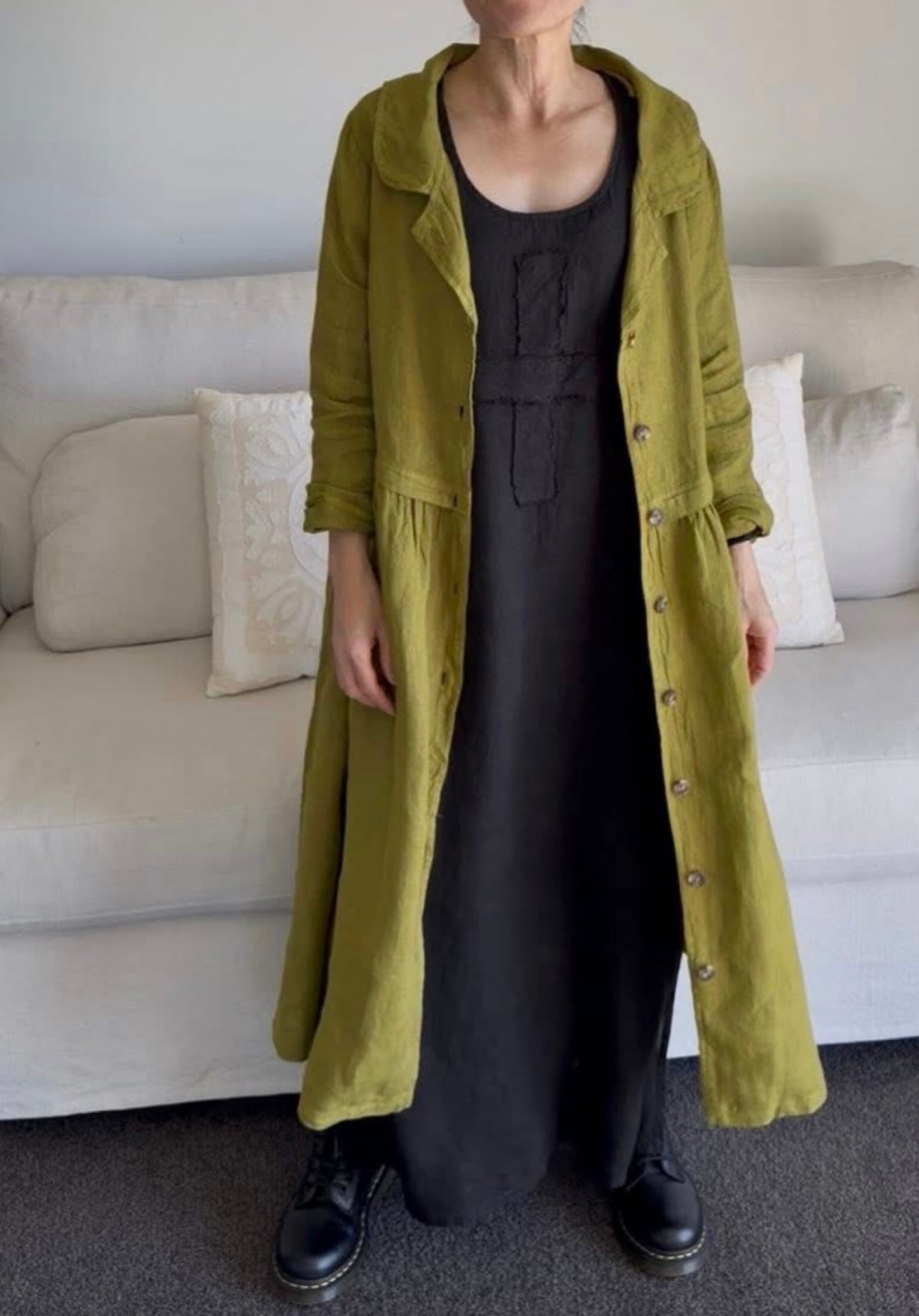 Luciana Linen Overcoat