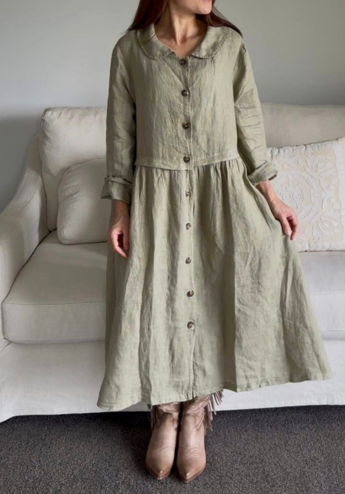 Luciana Linen Overcoat