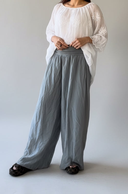 Made In Italy Odette Silk Pants