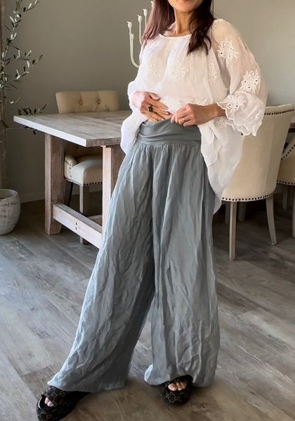 Made In Italy Odette Silk Pants