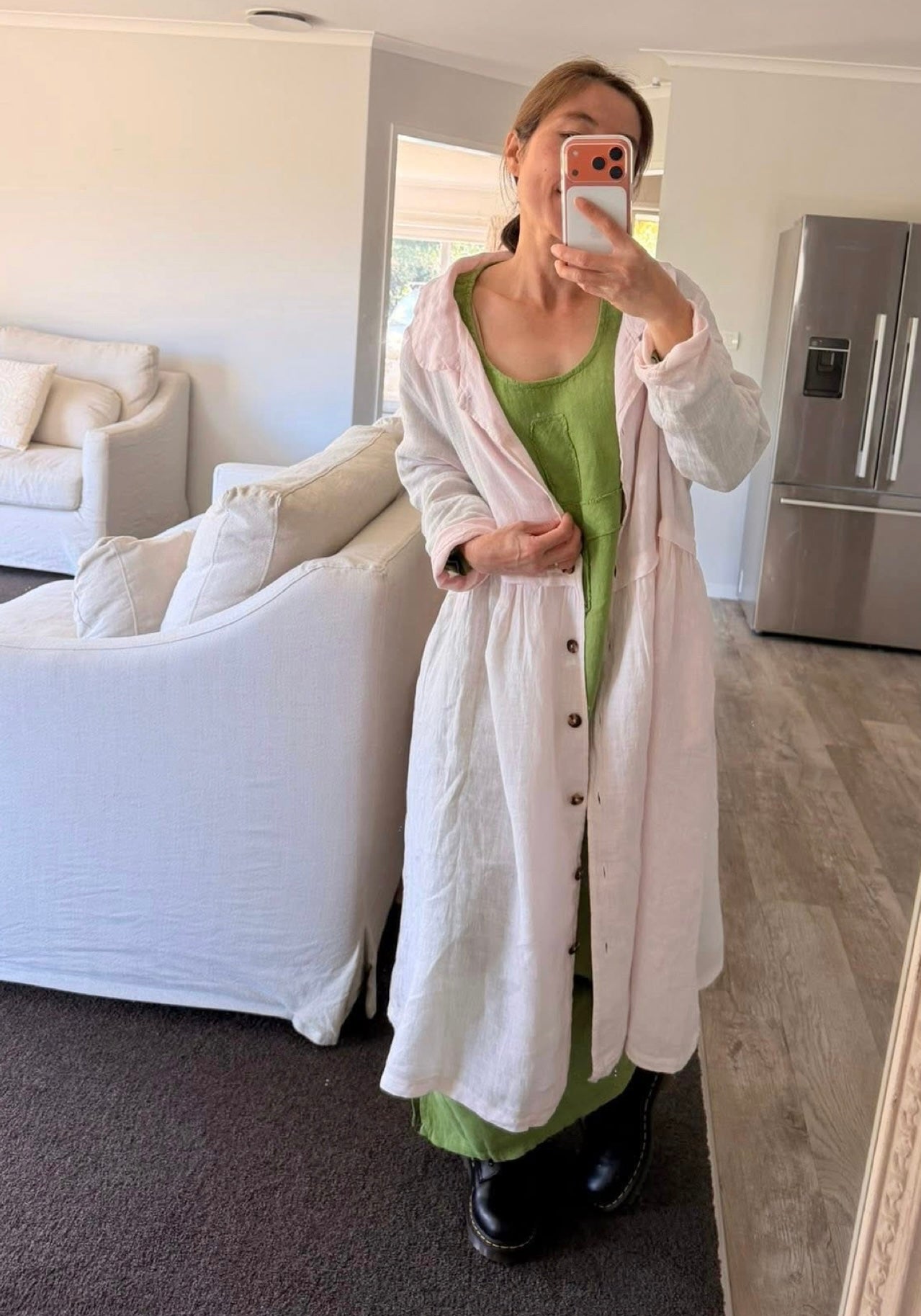 Luciana Linen Overcoat