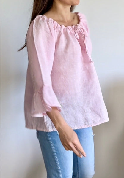 Adelina Linen Top