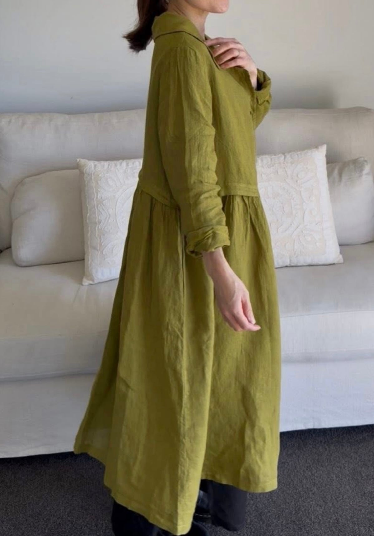 Luciana Linen Overcoat