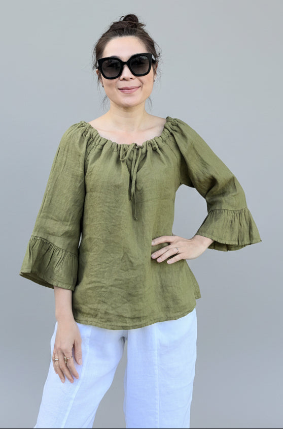Adelina Linen Top