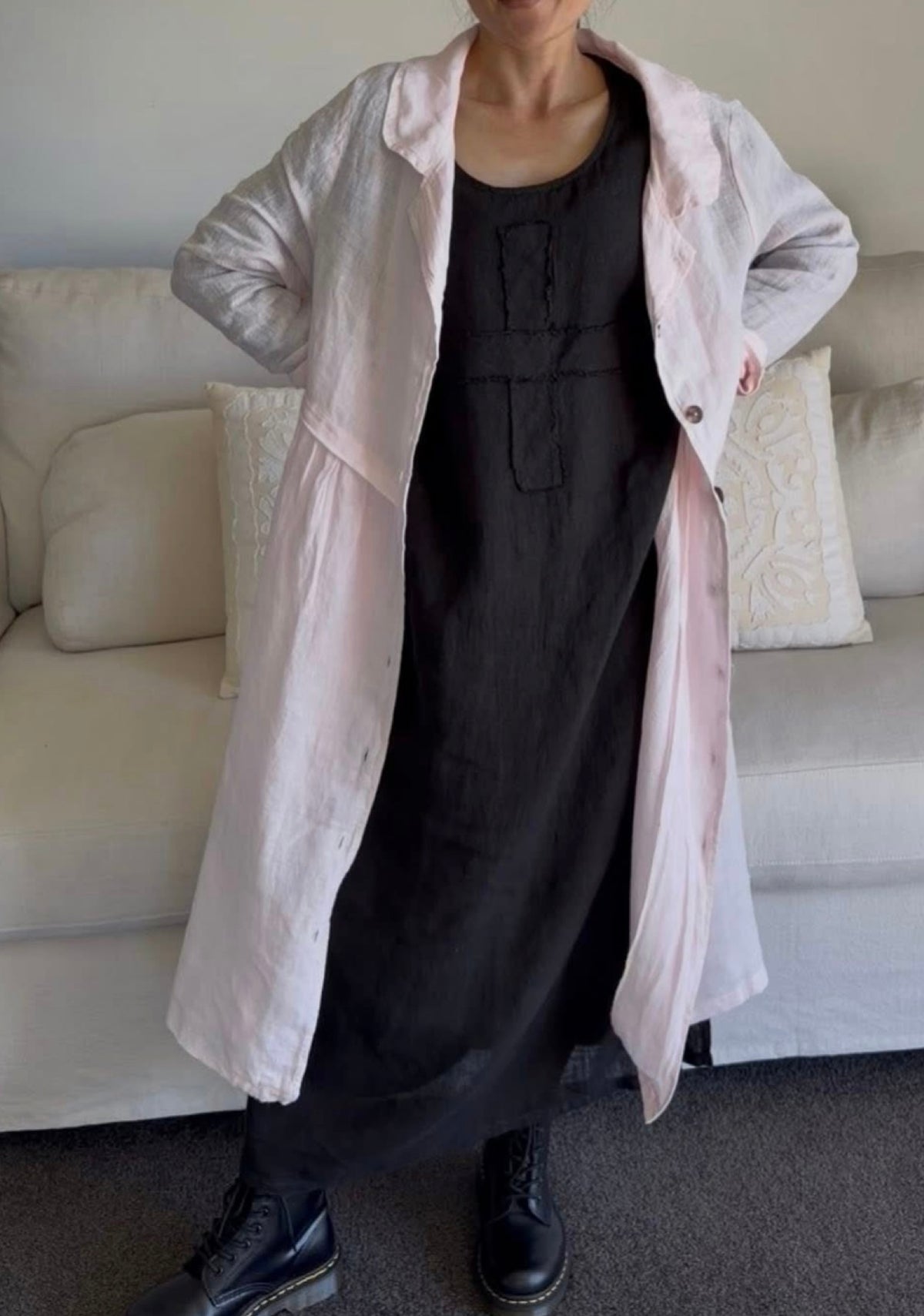 Luciana Linen Overcoat