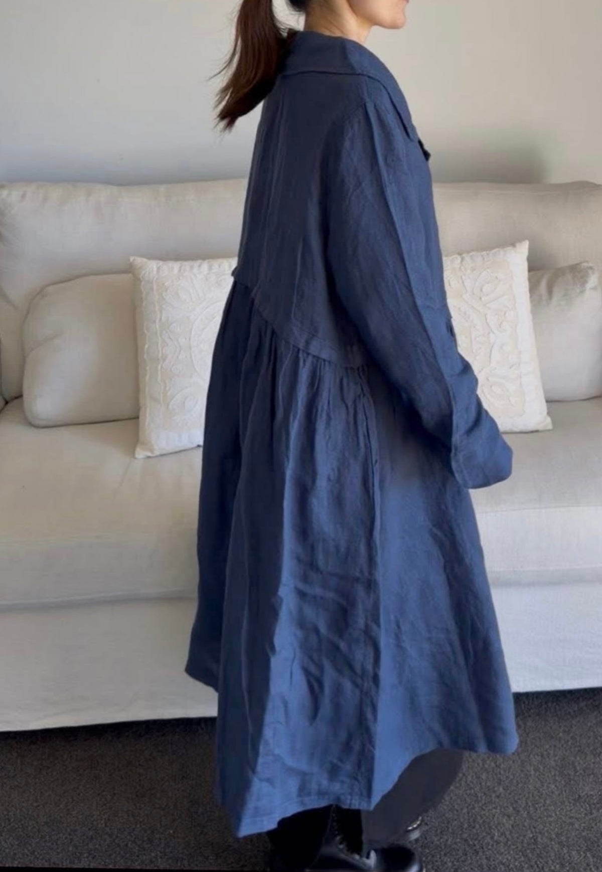 Luciana Linen Overcoat