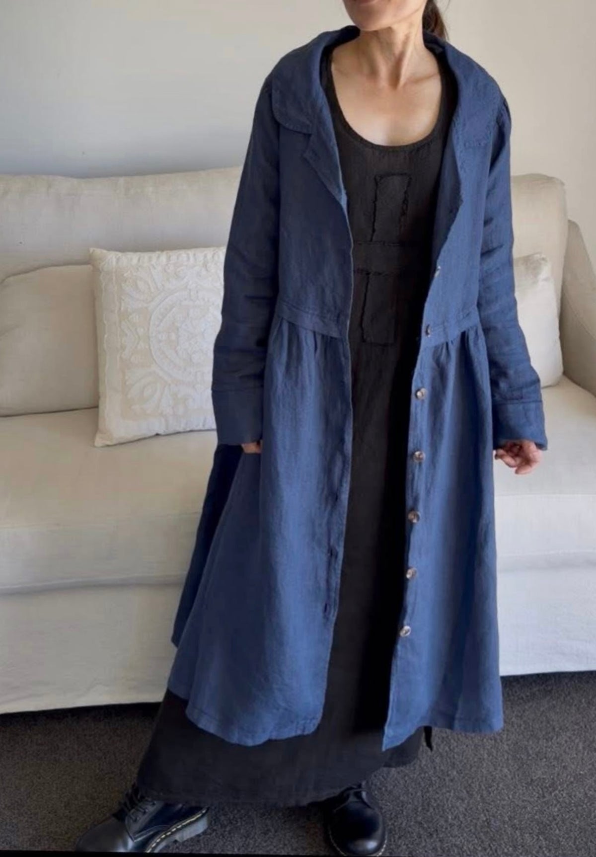 Luciana Linen Overcoat