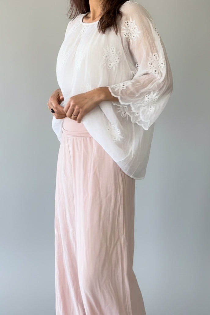 Made In Italy Odette Silk Pants