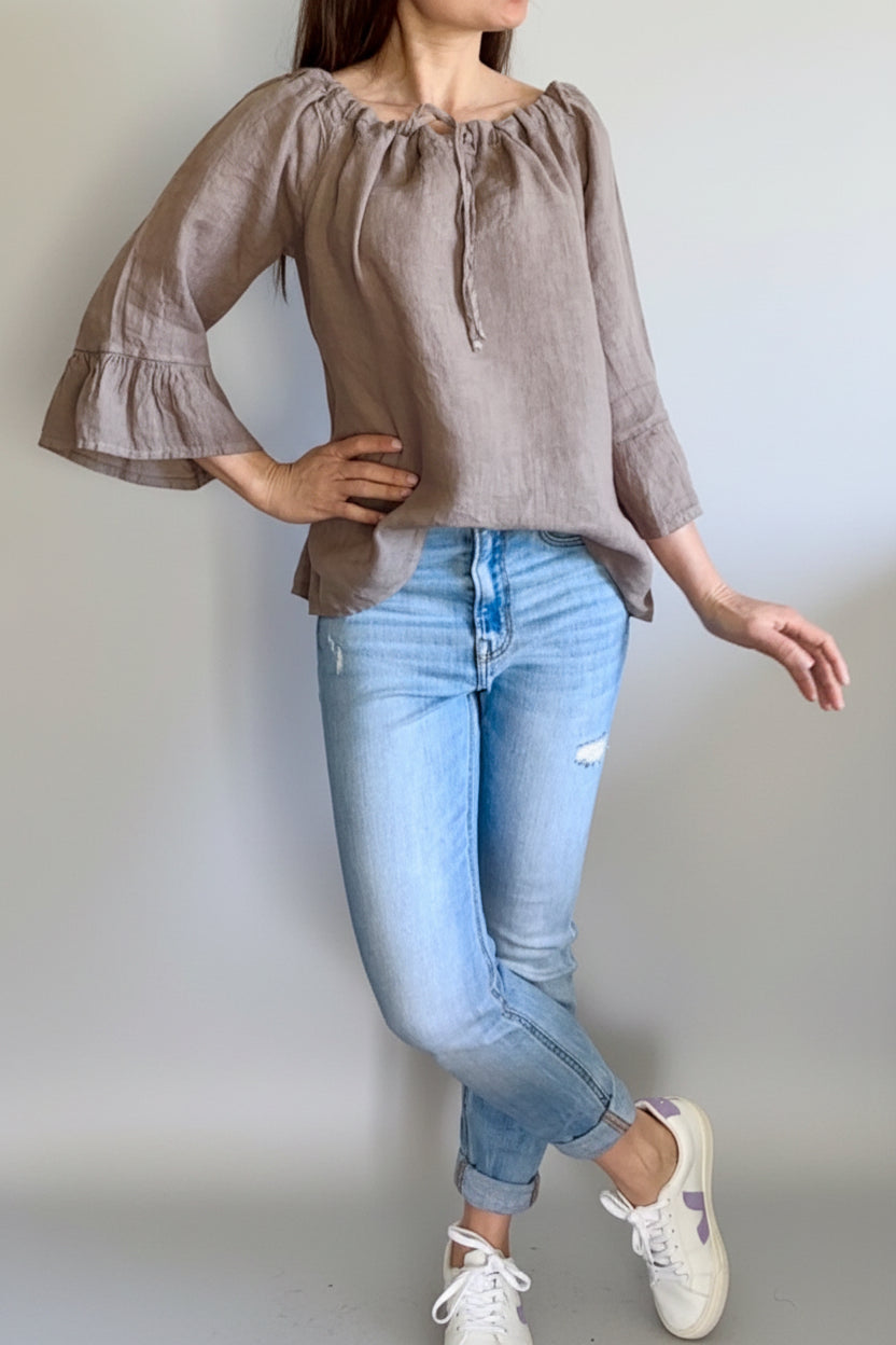Adelina Linen Top