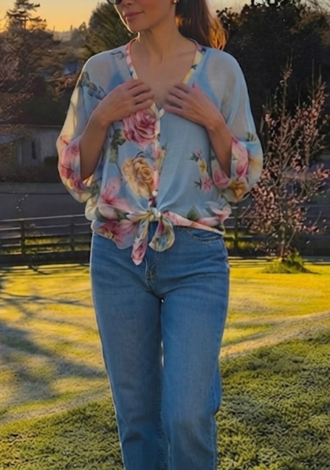 Cerelia Silk Top/Kimono (Print 2)